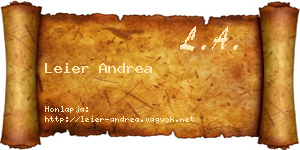 Leier Andrea névjegykártya